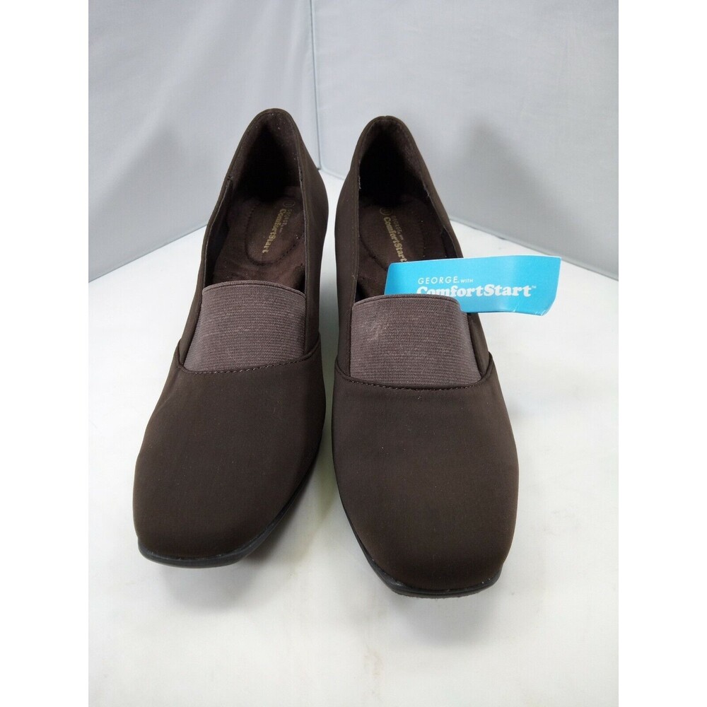 George Comfort Start Women Brown Slip On with 2" Wedge Heel Size 11 Shoes